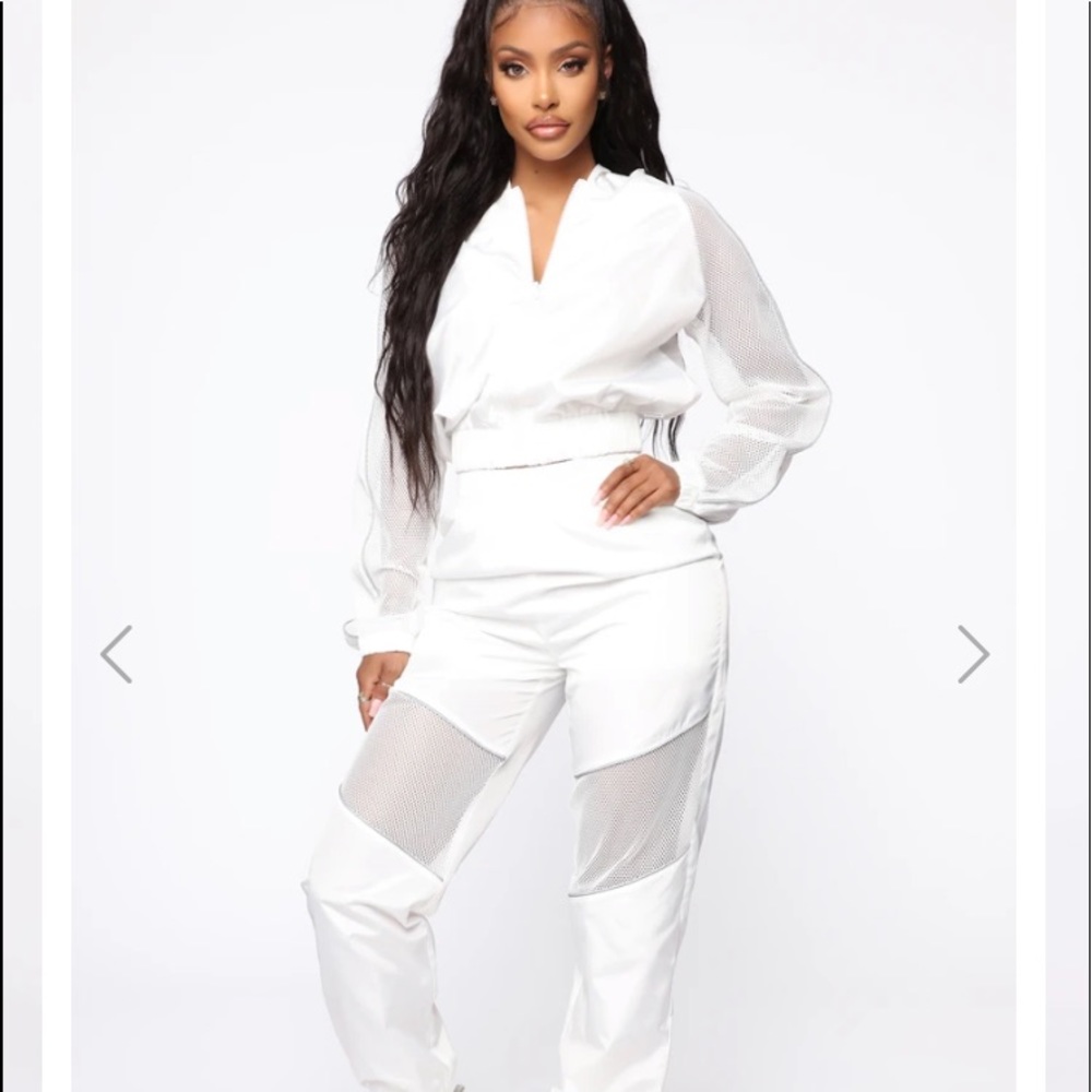 Reflective White Fashion Nova two piece